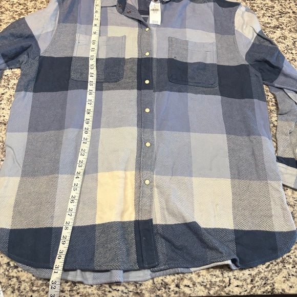 New AEO Blue Plaid LumberJane Flannel Shirt Sz XL - Picture 7 of 7